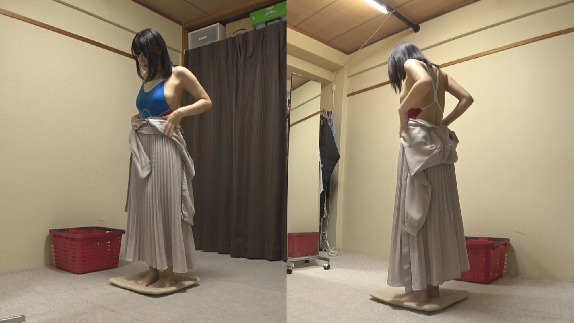 「碧那美海 濡れてテカってピッタリ密着 神競泳水着 可愛い女子の競泳水着姿をじっとりと堪能！着替え撮影から始まり貧乳から巨乳にパイパン、ハミ毛、ジョリワキ等のフェチ接写やローションソーププレイや競泳水着ぶっかけ等を完全着衣で楽しむAV」のサンプル画像1枚目