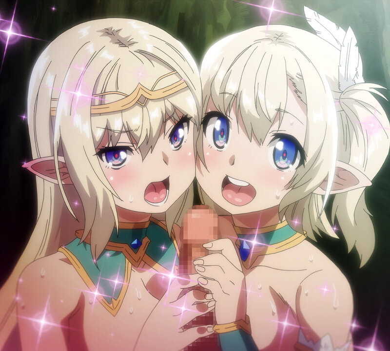 「美少女巨乳エルフと3P中出しプレイ｜OVAスケベエルフ探訪記#2フェラシーン収録」のサンプル画像1枚目