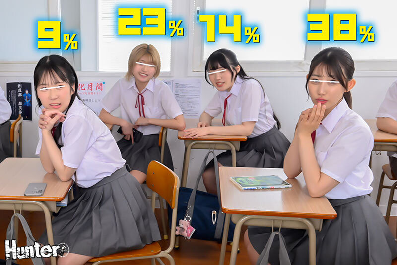 「【女子校生】ヤレる確率が見える世界で3P・4P中出し三昧！フェラご奉仕JKたちとの夢のハーレム生活」のサンプル画像3枚目