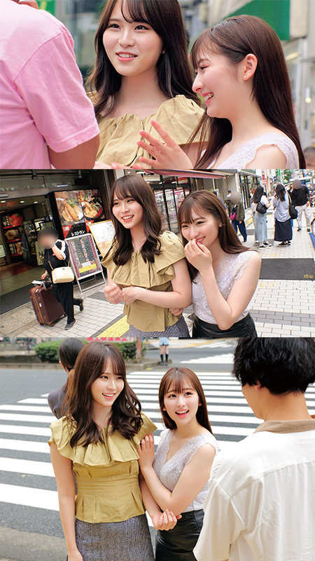 「美少女じゅん＆りのが童貞くんと3P騎乗位で中出し体験！ナンパ企画で夢の4Pも」のサムネイル