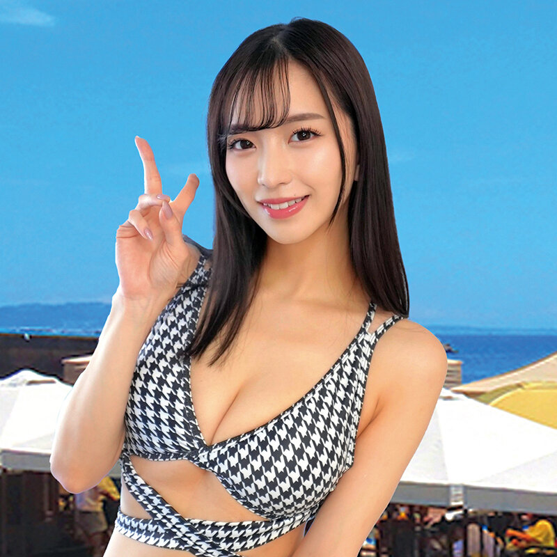 「【素人】童貞美大生が巨乳ビキニ痴女にナンパされ騎乗位で筆おろし中出し体験」のサムネイル