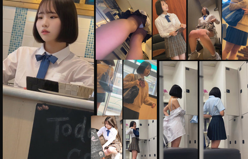 「【素人JK】制服女子校生バイトHちゃんの着替え盗撮・のぞき映像が流出【リアル隠し撮り】」のサンプル画像1枚目