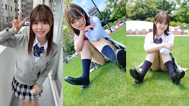 「【素人美少女】制服JDの彼氏とのプライベート映像流出！ホテルで中出し連発の濃厚ハメ撮り」のサンプル画像1枚目